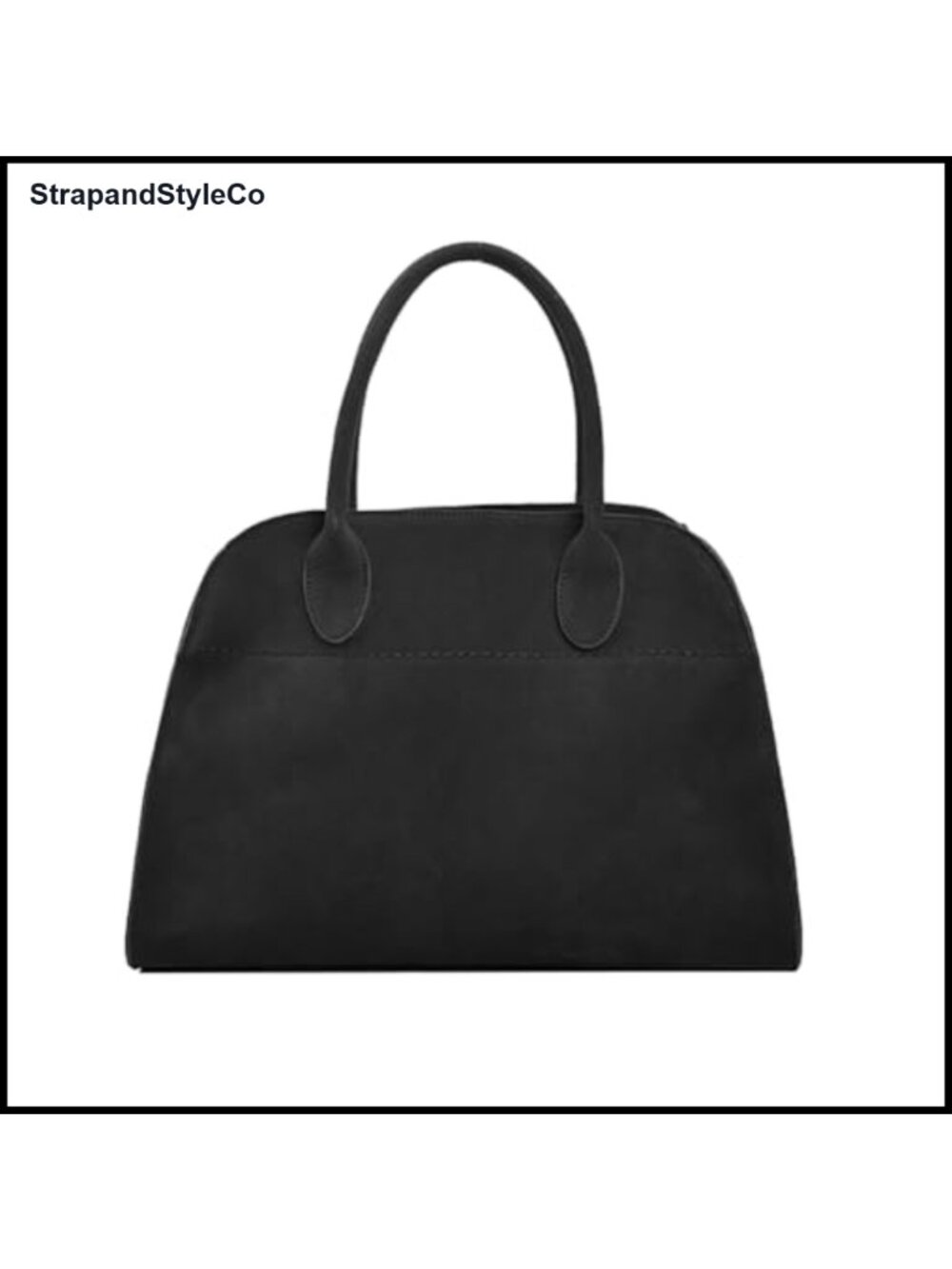 Retro Suede PU Leather Tote Bag Top Handle Shoulder Handbag Removable Strap